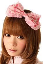 Picture of Porcelain Doll Pink Hearts Headband