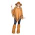 Picture of Faux Suede Fringe Brown Poncho