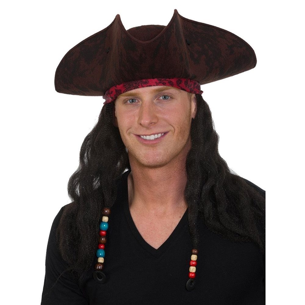 Picture of Caribbean Pirate Hat with Hair