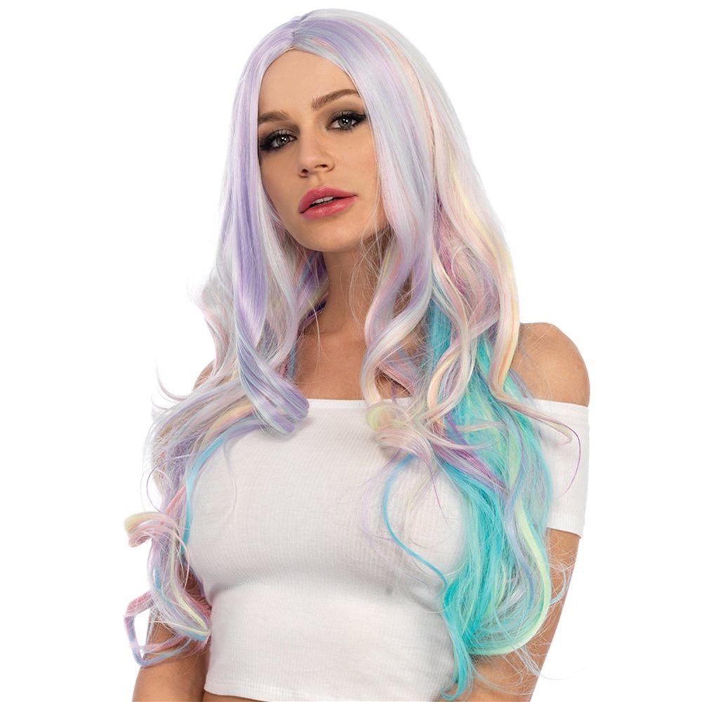 Picture of Rainbow Pastel Long Wavy Wig