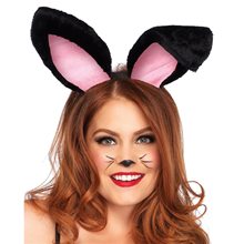 Picture of Black Plush Bunny Ears