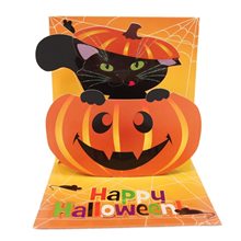 Picture of Pumpkin Cat Halloween Pop-Up Greeting Card