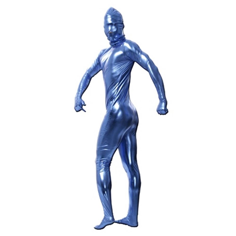 Picture of Blue Shiny Adult Unisex Skin Suit