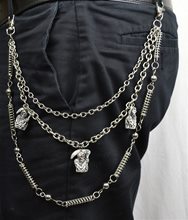 Picture of Grim Reaper Triple Wallet Chain