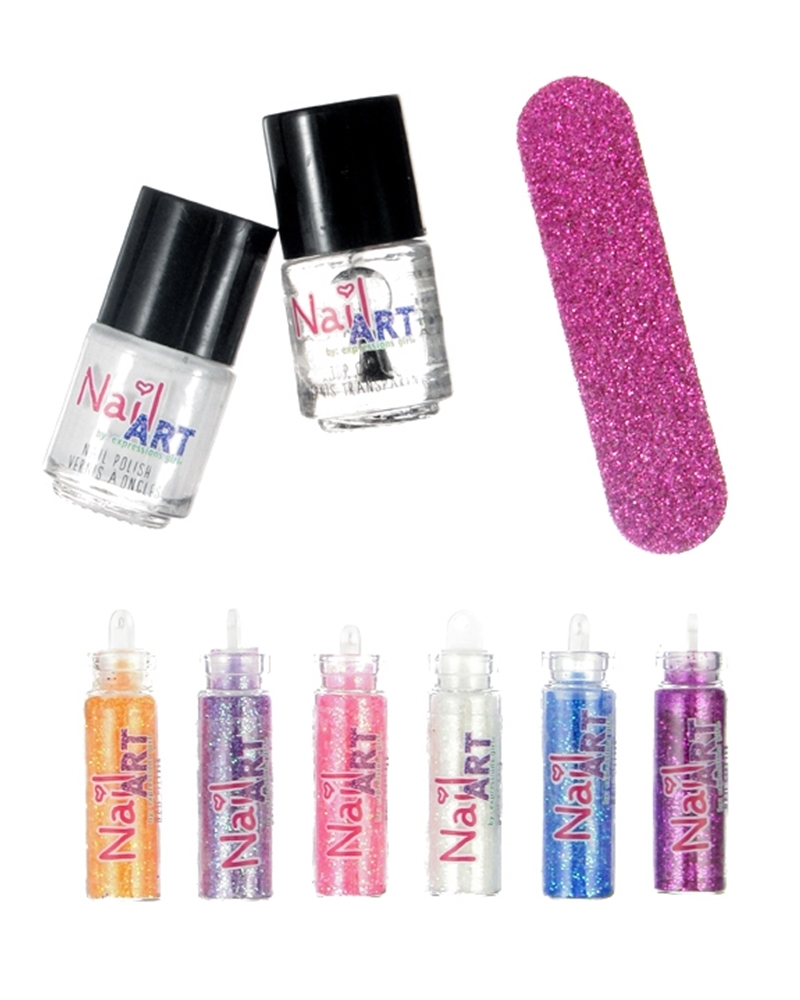 Halloweeen Club Costume Superstore. Glitter Manicure Nail Art Kit