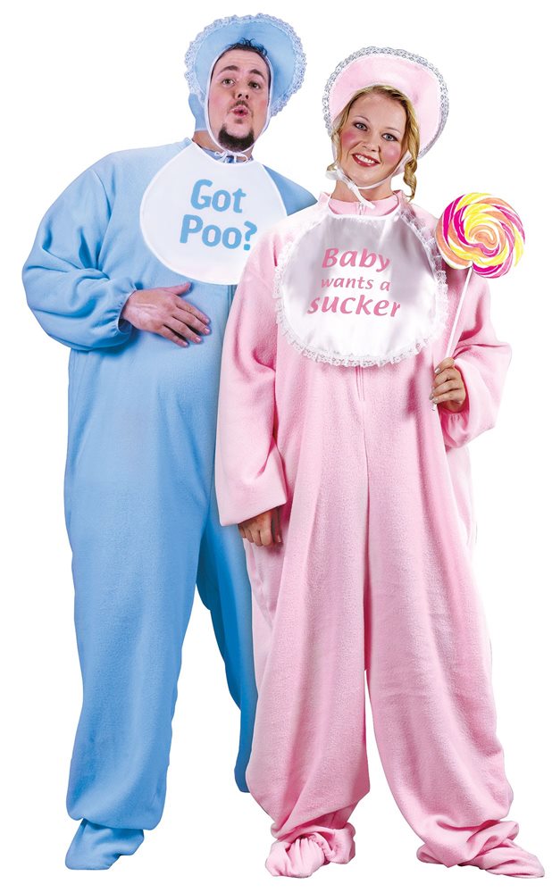 Halloweeen Club Costume Superstore. Blue Baby Jammies Plus Size Adult
