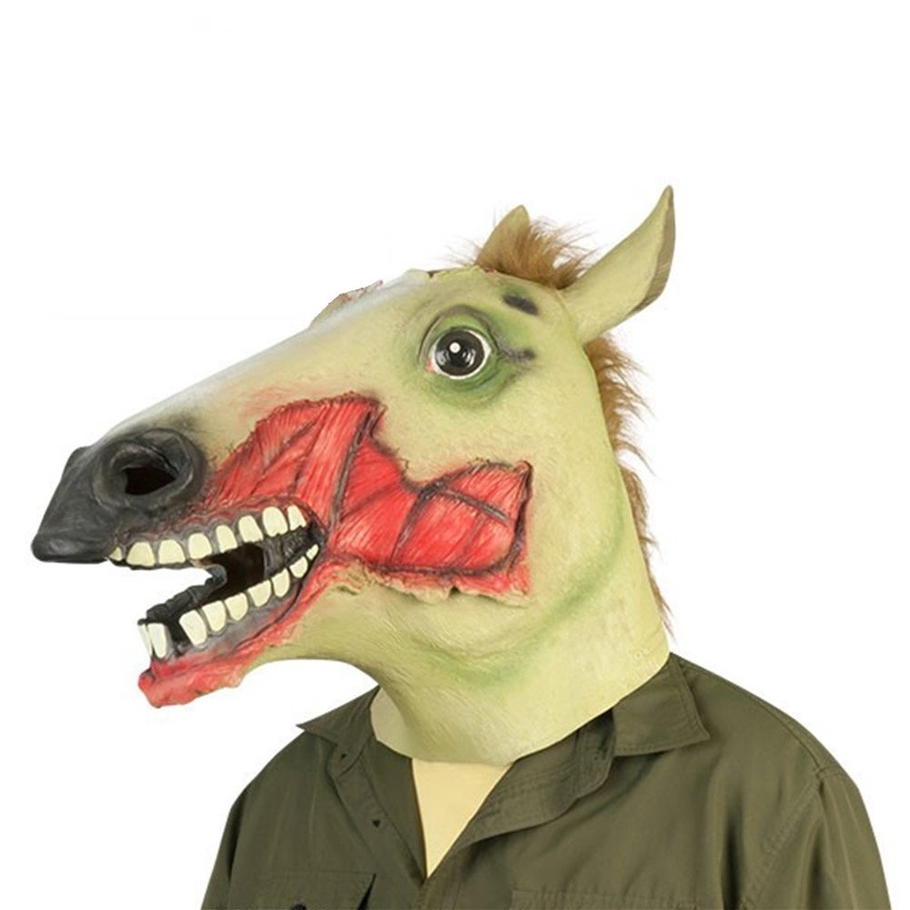 Halloweeen Club Costume Superstore. Zombie Horse Head Mask