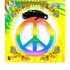 Picture of Hippie Rainbow Peace Sign Medallion Necklace