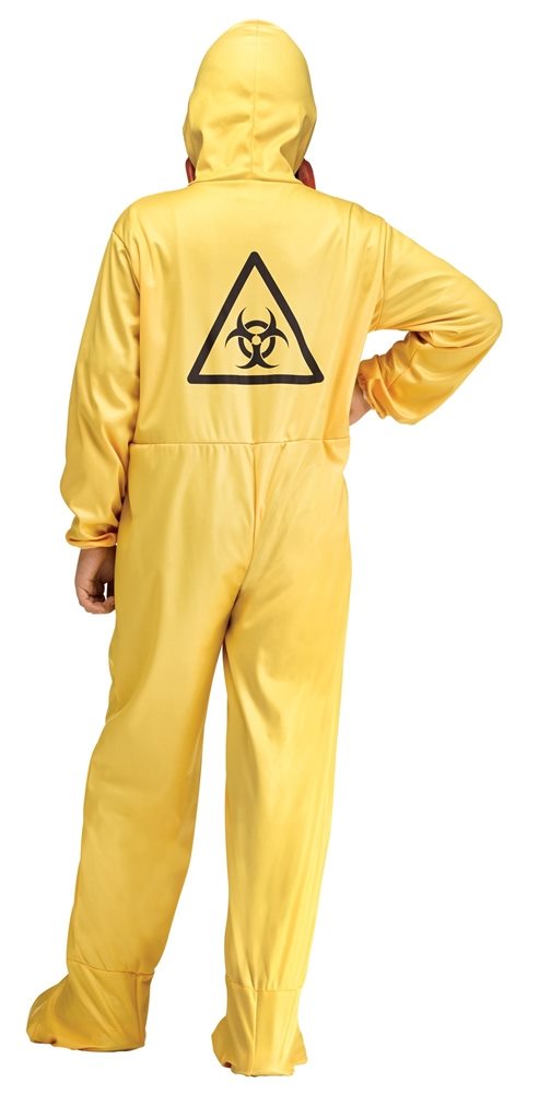 Halloweeen Club Costume Superstore. Yellow Hazmat Jumpsuit Child Costume