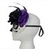 Picture of Day of the Dead Eye Mask with Black & Purple Flowers