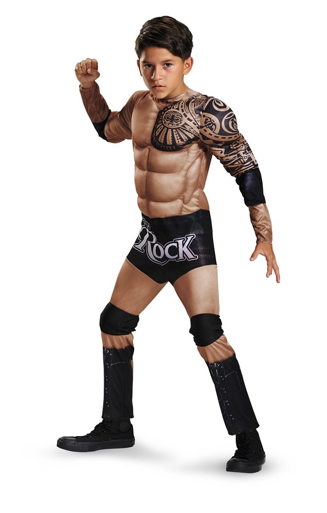 Halloweeen Club Costume Superstore. WWE The Rock Muscle Child Costume