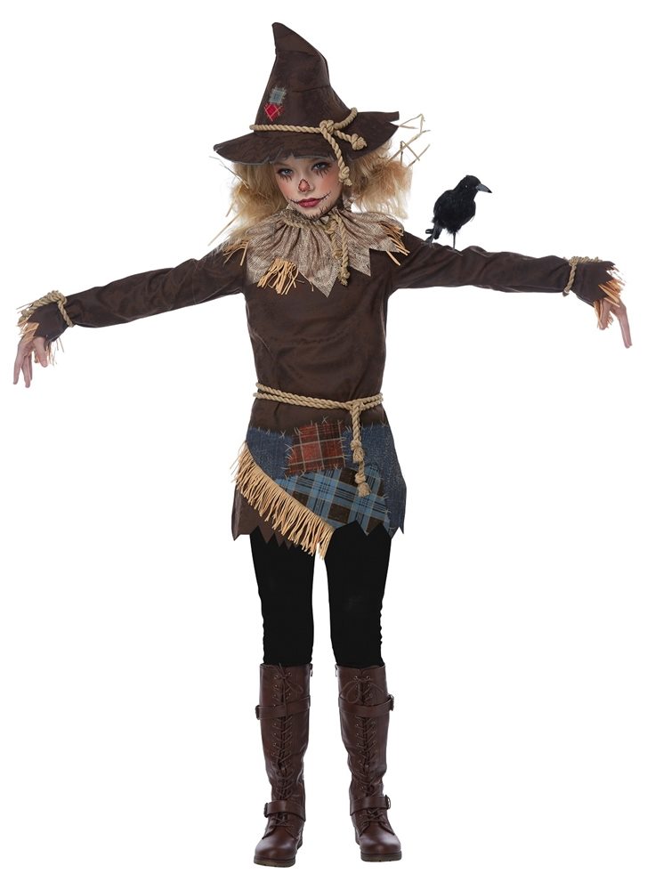 Halloweeen Club Costume Superstore. Creepy Scarecrow Girl Child Costume