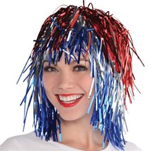 Picture of Patriotic Tinsel Wig