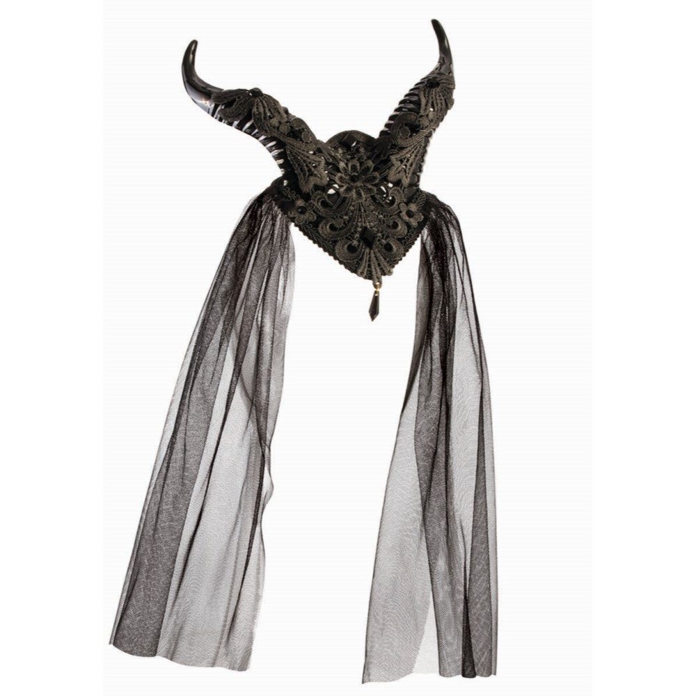 Picture of Demon Fascinator Headpiece with Veil