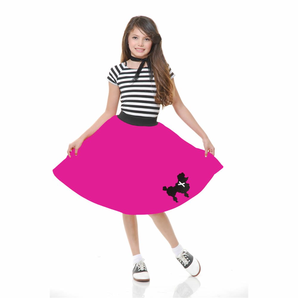 Picture of Fuchsia Child Poodle Skirt