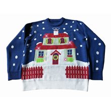 Picture of House With Too Many Lights Adult Ugly Christmas Sweater