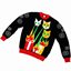 Picture of Laser Cat-Zillas Adult Ugly Christmas Sweater