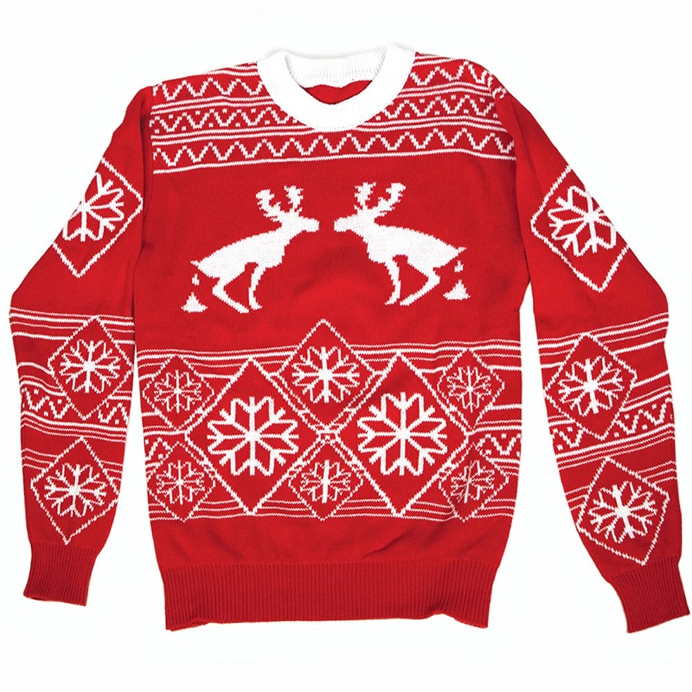 Picture of Pooping Moose Adult Ugly Christmas Sweater