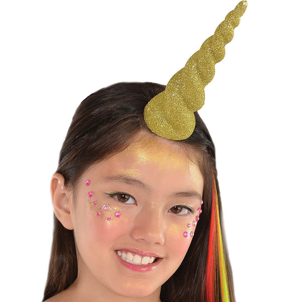 Picture of Gold Glitter Unicorn Horn Headband