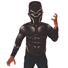 Picture of Black Panther Muscle Chest Shirt & Mask Child Set