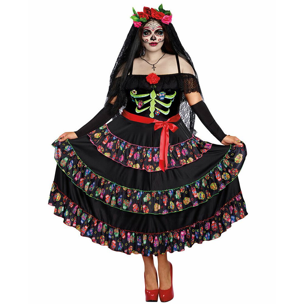 Picture of Lady of the Dead Adult Womens Plus Size Costume