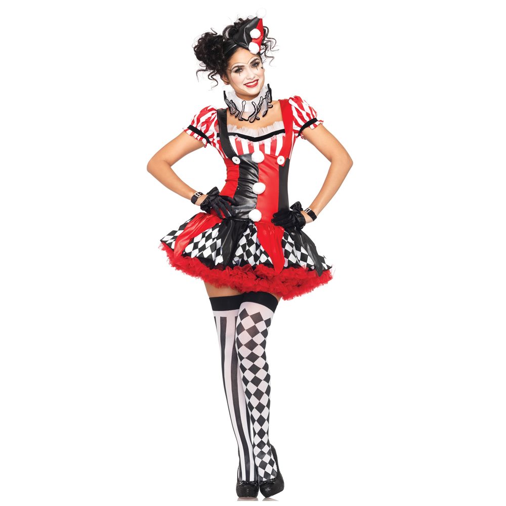 Picture of Harlequin Clown Adult Womens Costume