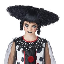 Picture of Black Creepy Clown Curly Wig