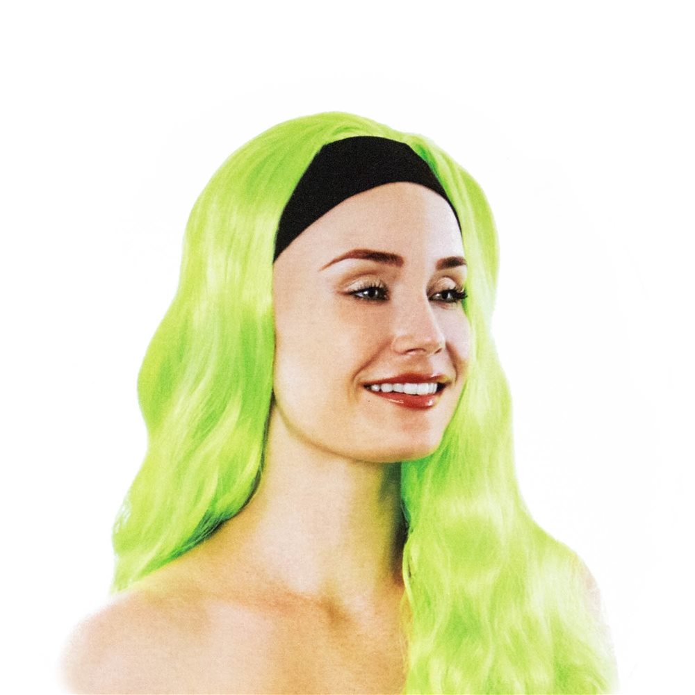 Picture of Neon Green Funky Long Wig