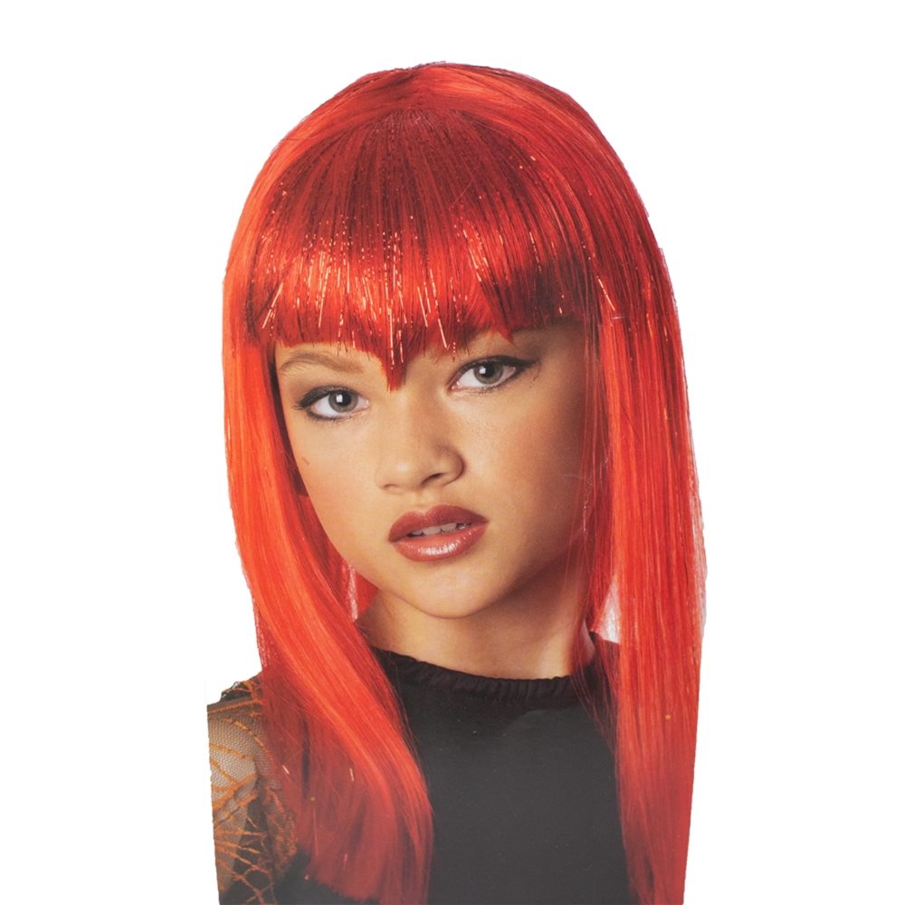 Picture of Glitter Red Vampire Child Wig