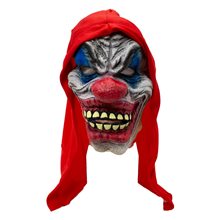 Picture of Crazy Clown Latex Mask with Long Hair