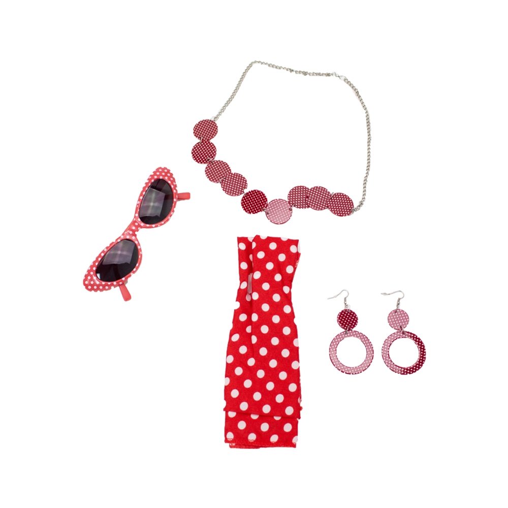 Picture of 60s Beauty Polka Dot Accessory Kit