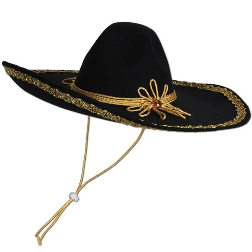 Picture of Black Mariachi Sombrero Hat