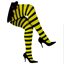 Picture of Yellow & Black Striped Leggings