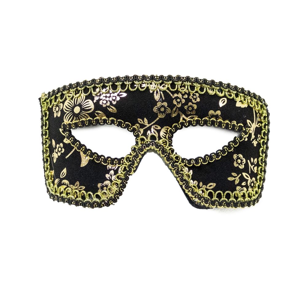 Picture of Black & Gold Glitter Zorro Mask
