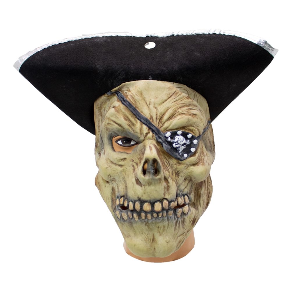 Picture of Pirate Latex Mask with Hat