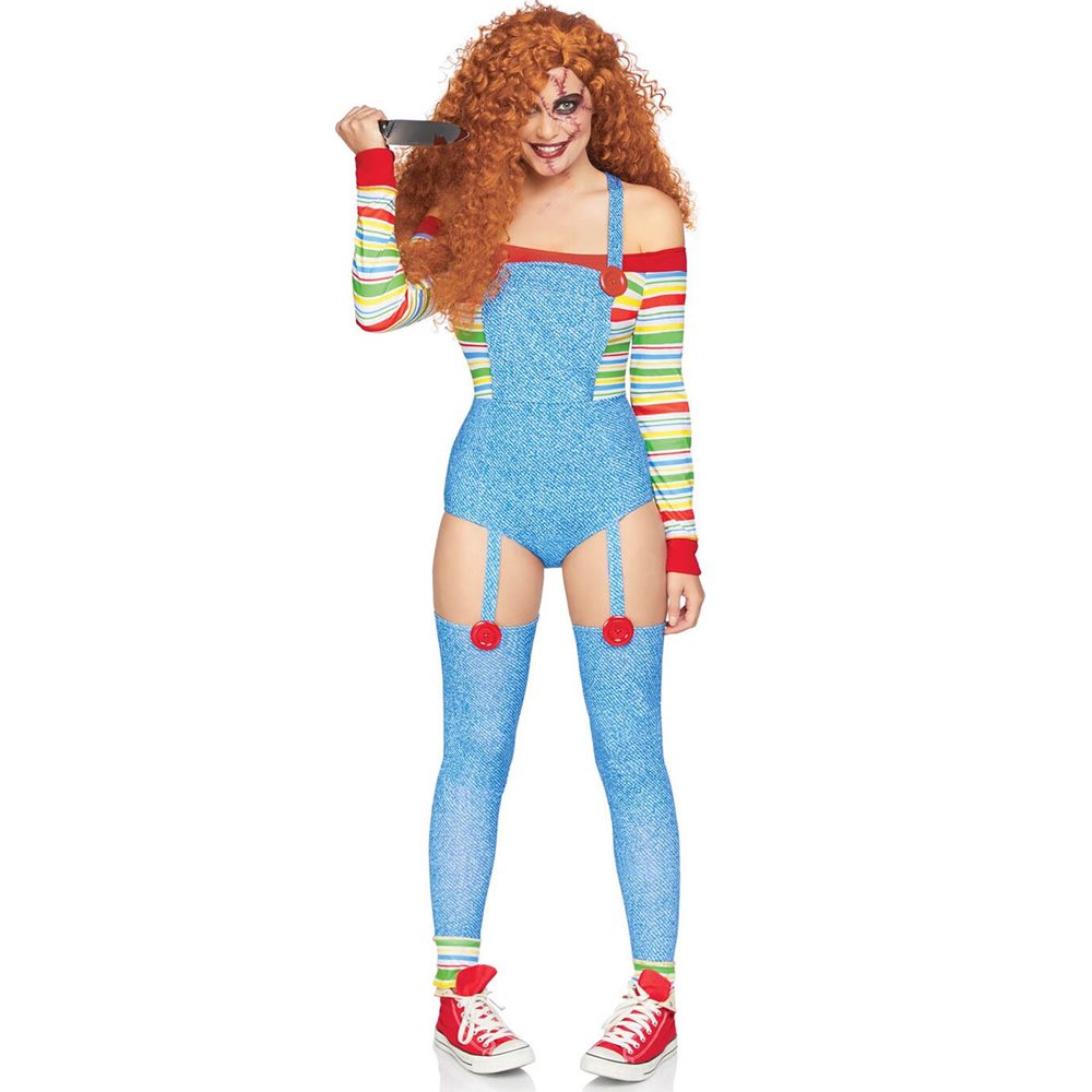 Halloweeen Club Costume Superstore Sexy Chucky Killer Doll Adult Womens Costume 