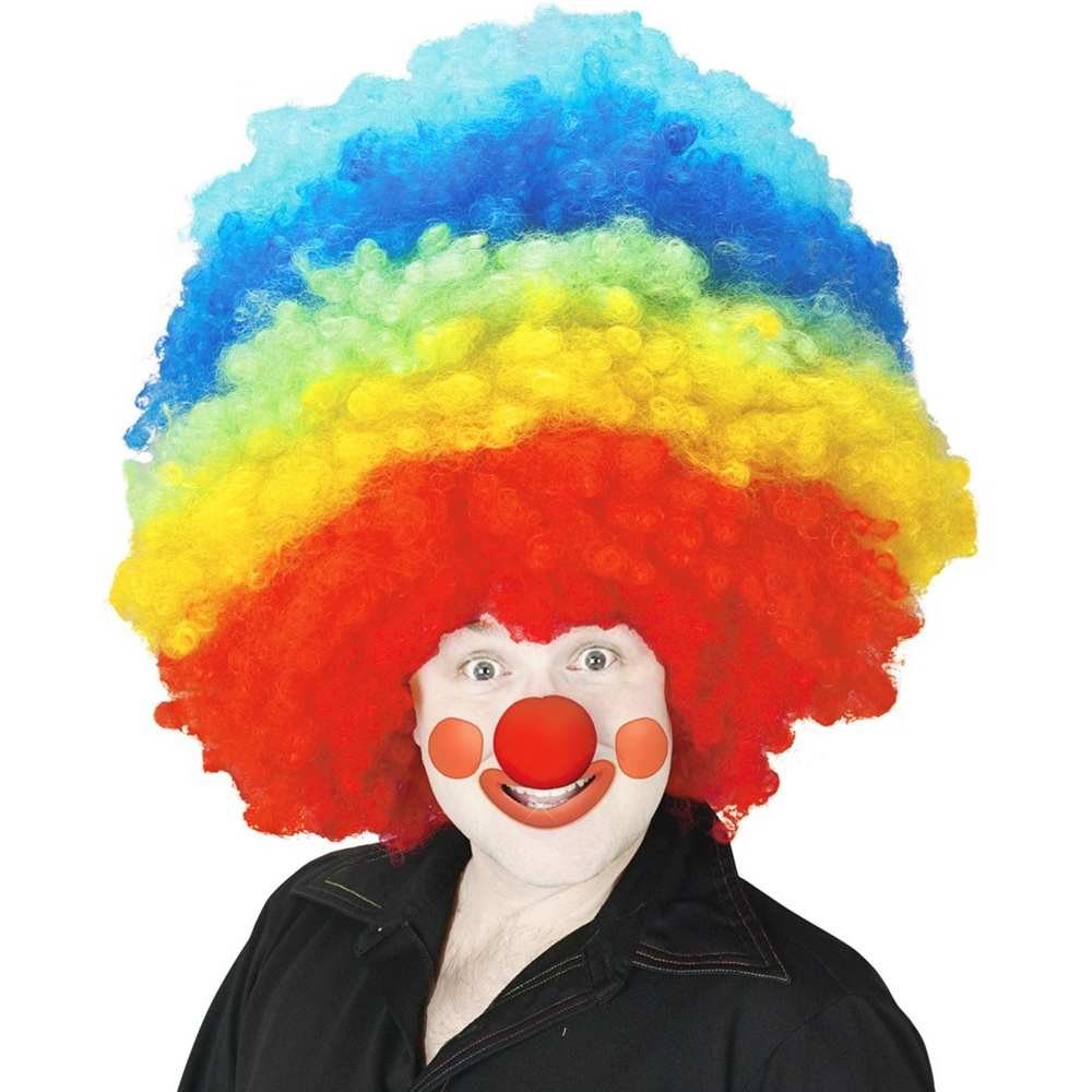 Picture of Mega Rainbow Curly Clown Wig
