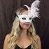 Picture of White Eye Mask with Feathers